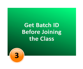 get batch id before joining the class